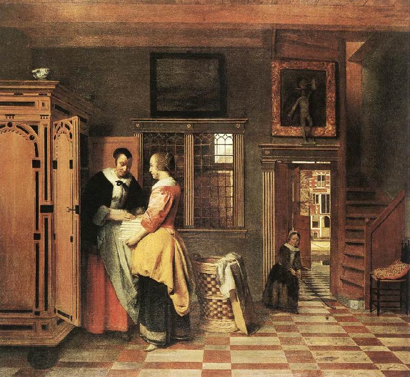 HOOCH, Pieter de At the Linen Closet g China oil painting art